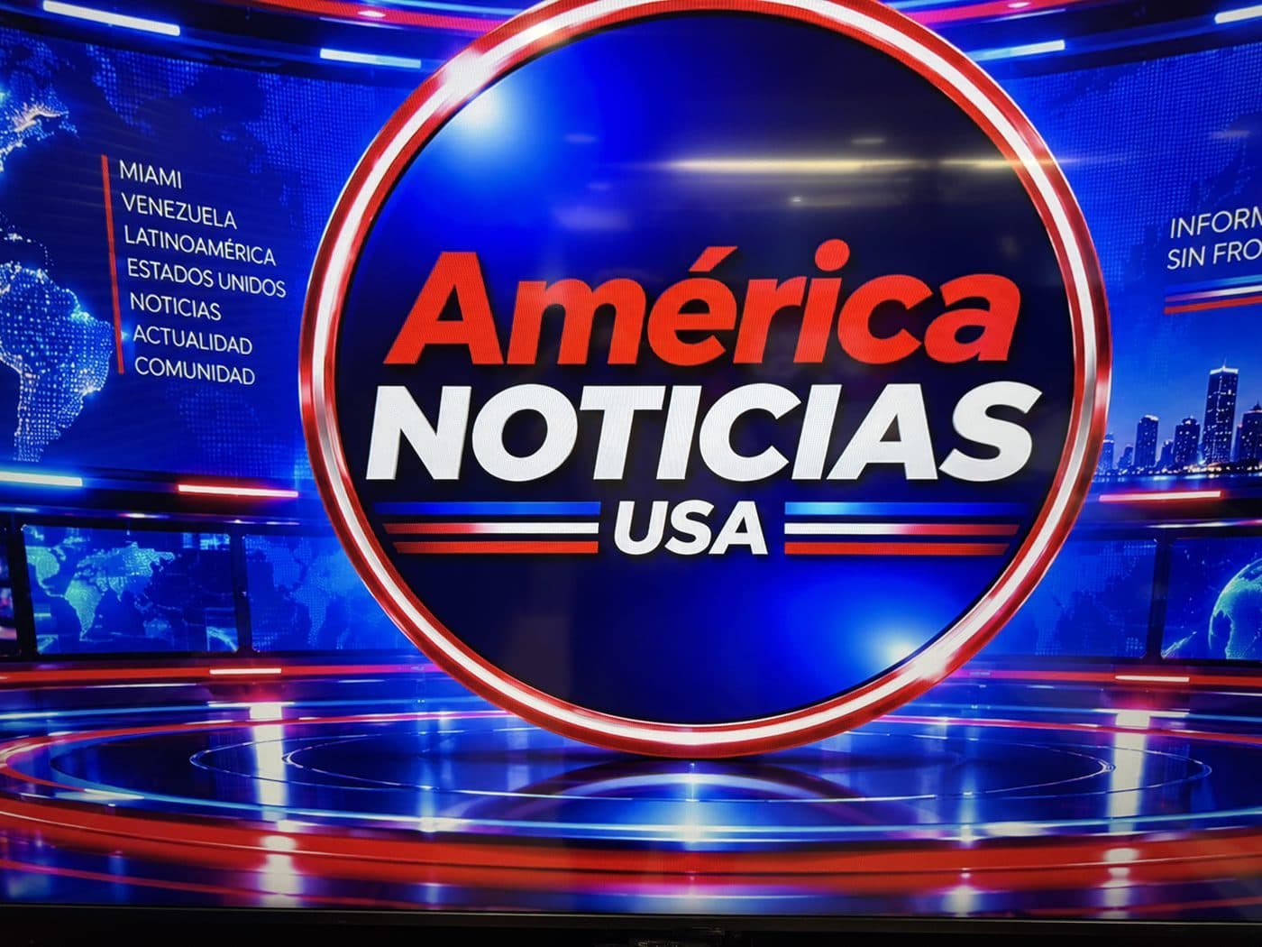 The America Radio studio set